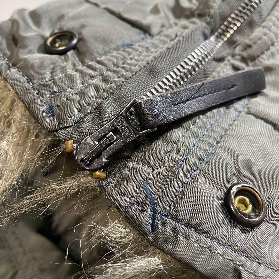 わけあり USA製 ALPHA アルファ N-2B n2b IDEAL カーキ