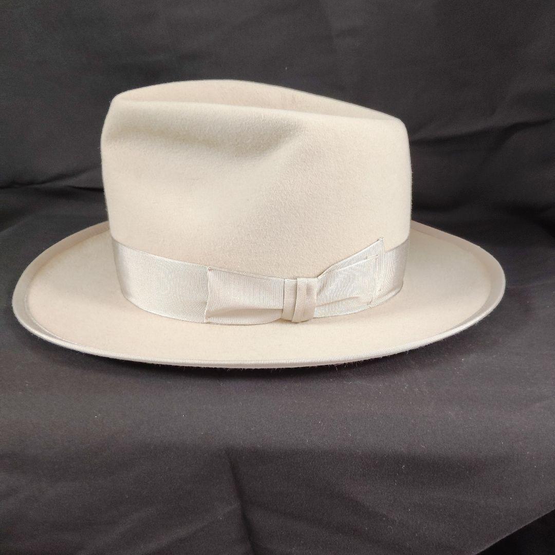 THE FAT HATTER アイボリー　ラビットファー　58cm