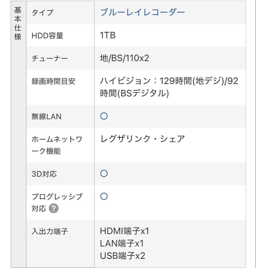 東芝 ブルーレイレコーダー 「DBR-Z620」 動作品