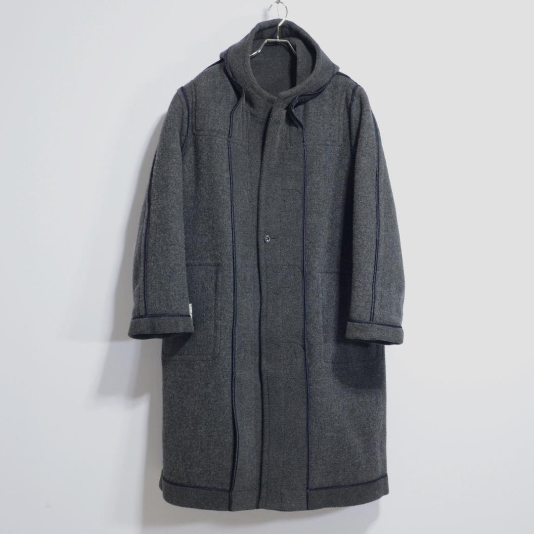 超極上品 チベット社 ムーアブルックカットパイル ダッフルコート Hグレー38