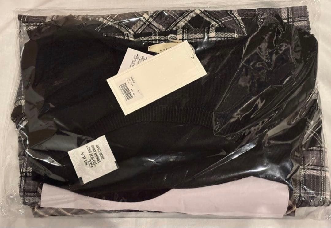 andmary Juni check dress black S 正規品