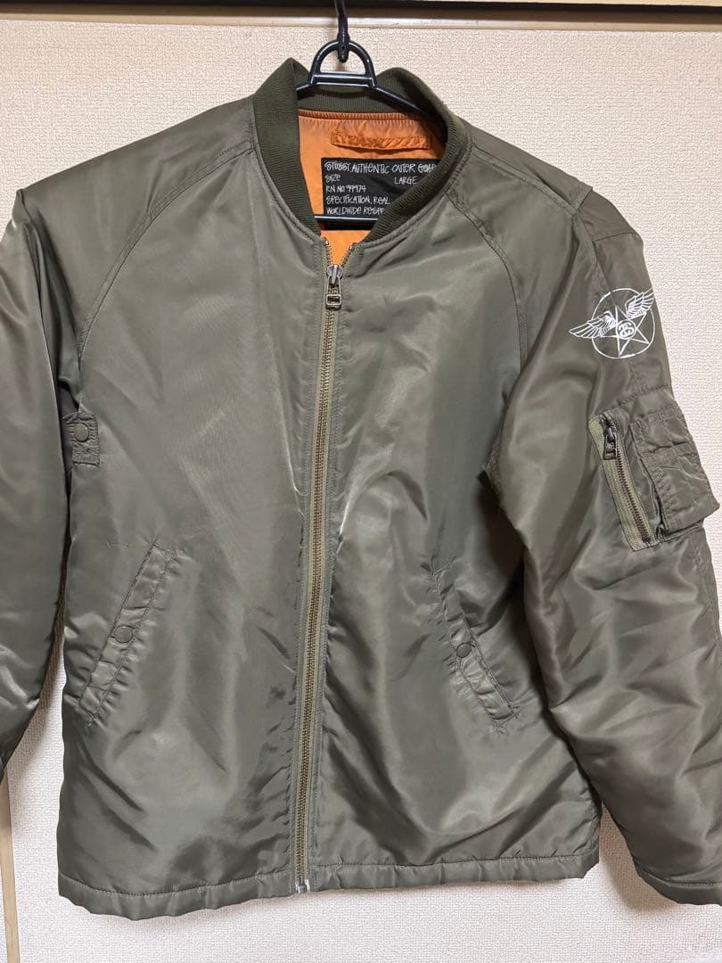 Stussy MA-1スタイルジャケット オリーブ色