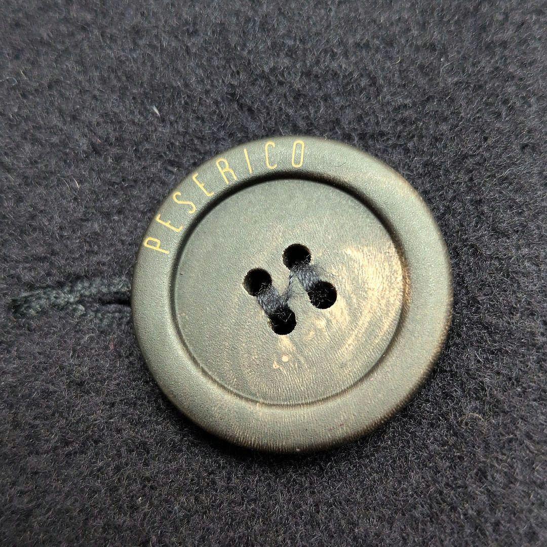 【美品 42サイズ】ペゼリコ　カシミヤ　シルク　ロングコート　スタンドカラー　紺