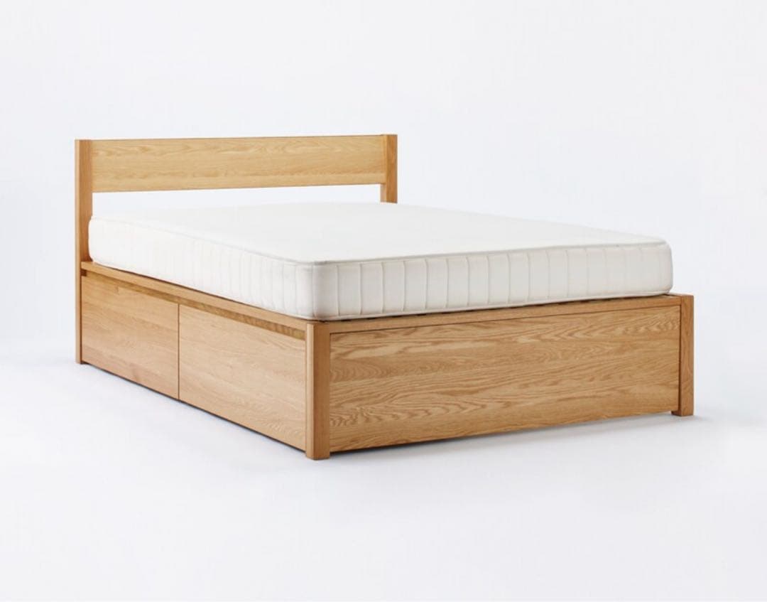 チョコミント様用: 【無印良品】木製ベッドフレーム　オーク材　セミダブル収納4個