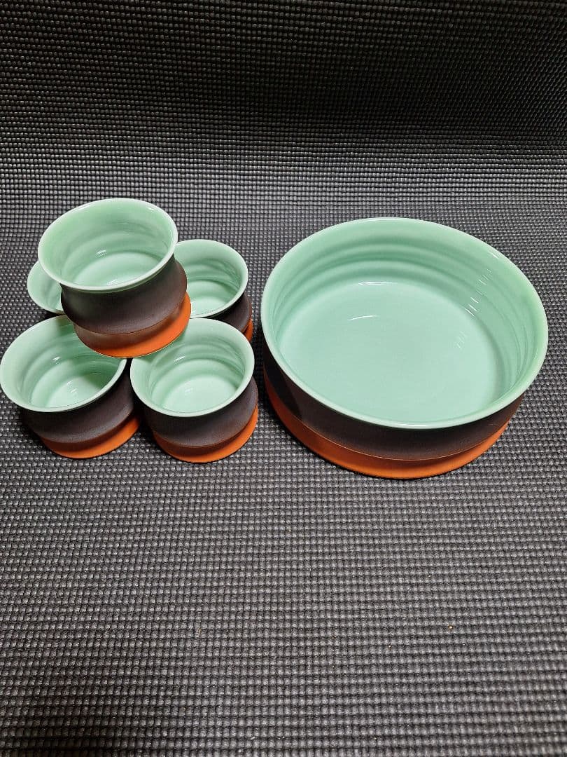 モ*モ様 深川製磁 百年庵 そば猪口 陶桶 計5点 蕎麦セット