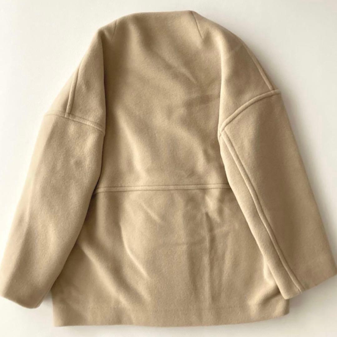 23AW ボールジィ　ウールナイロンベロア コクーンコート　ベージュ