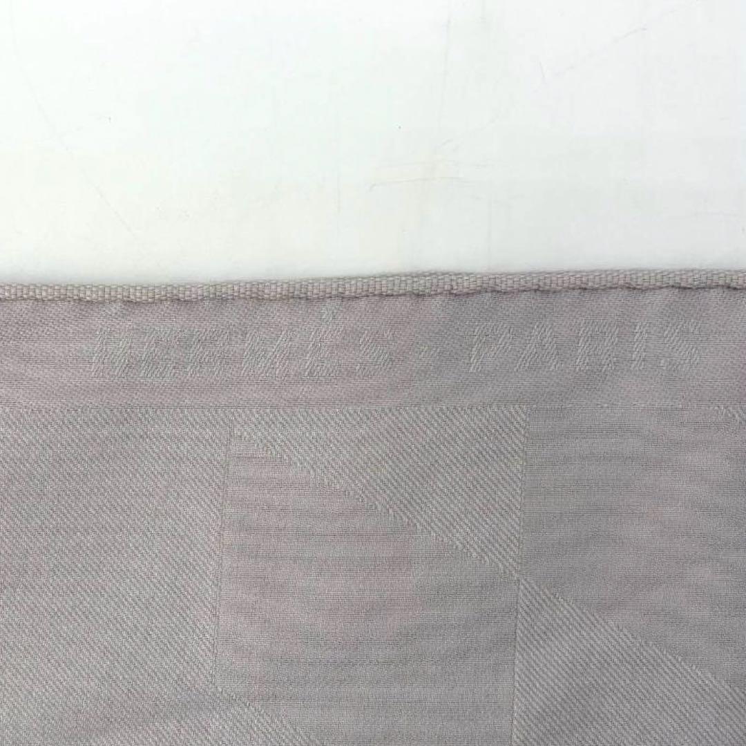 16775✨HERMES 大判ストール 幾何学 ロゴ グレー