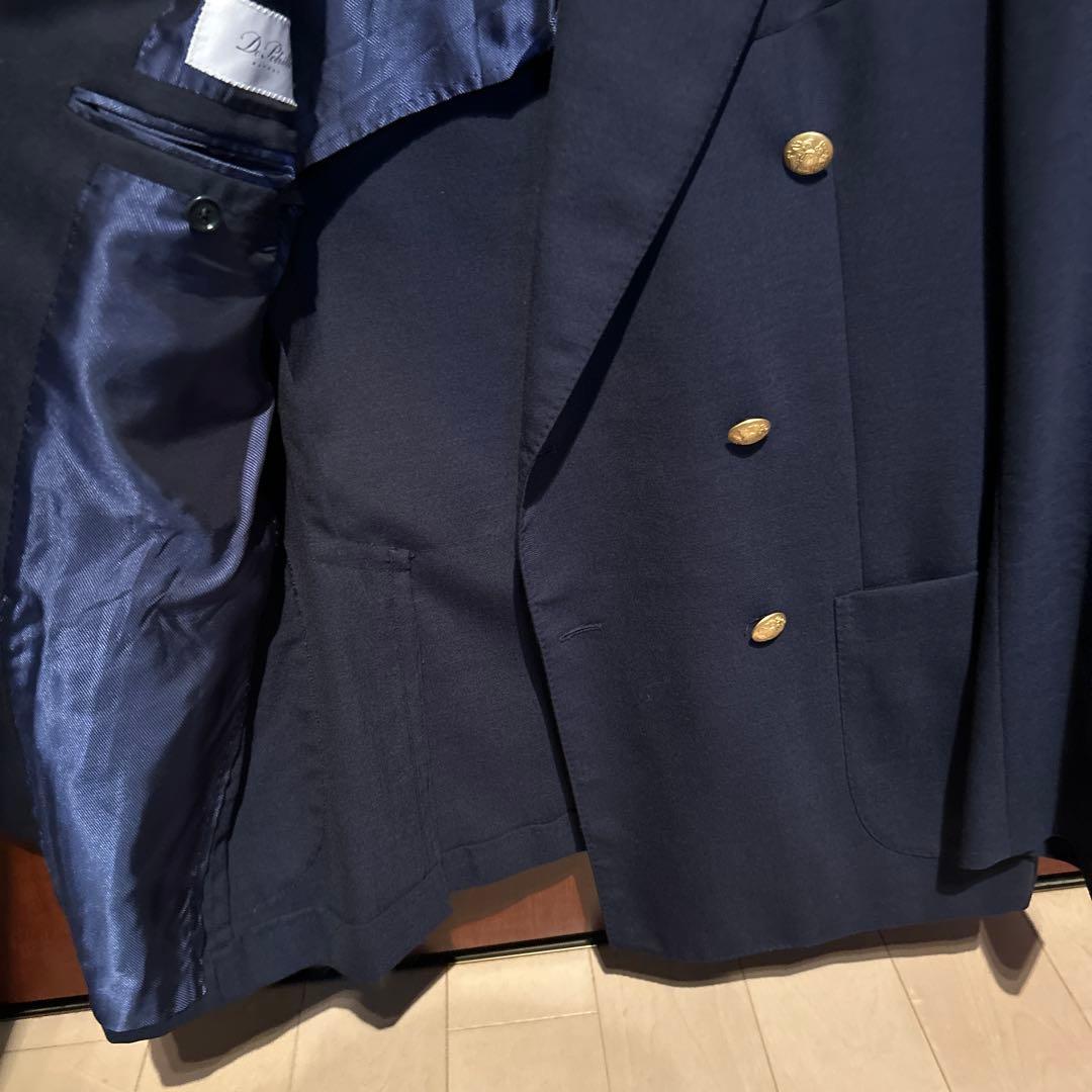 デペトリロ　6B ダブル　ネイビーブレザー