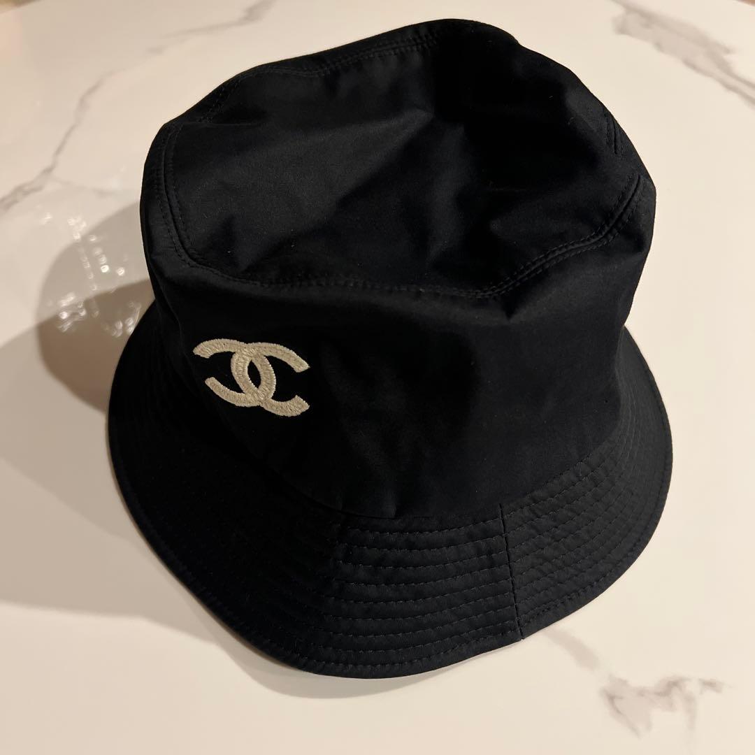 CHANELシャネル　バケハ　バケットハット　L ココマーク　ブラック　帽子