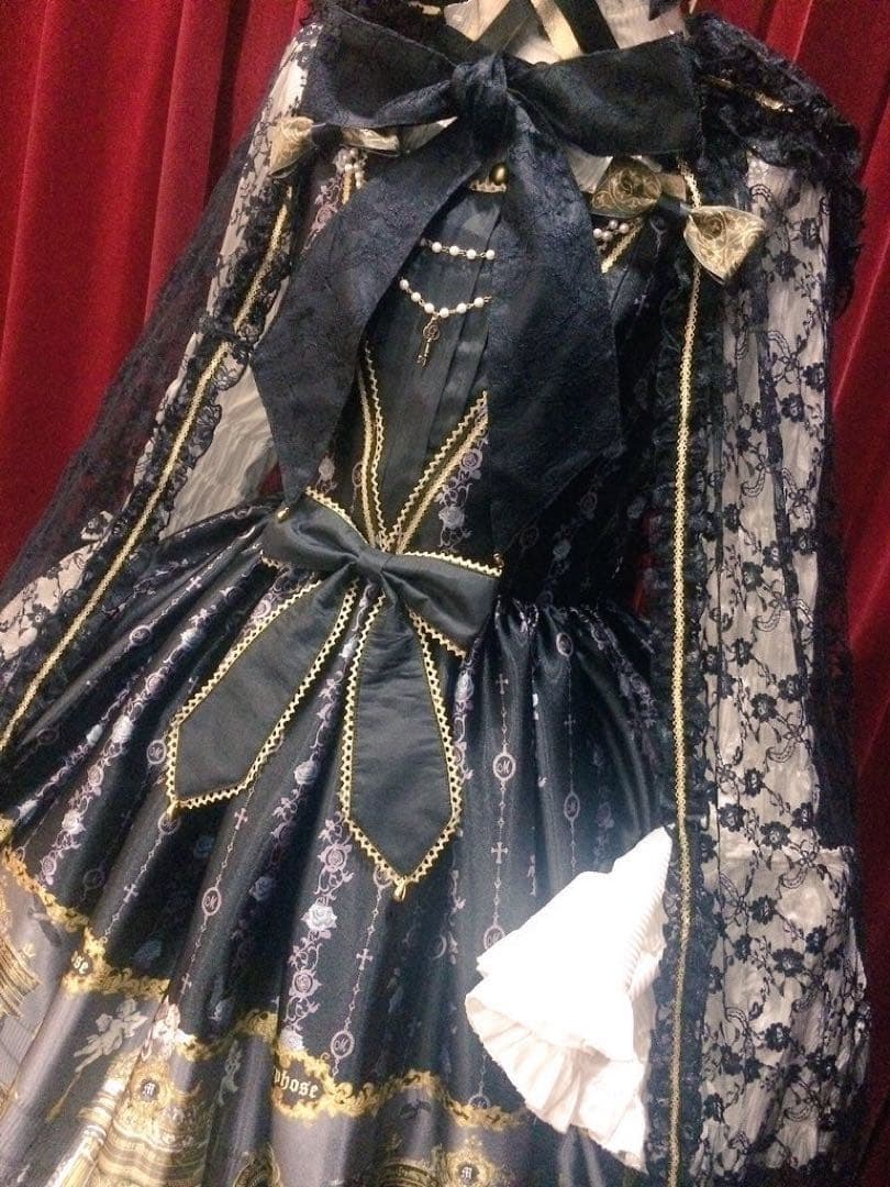 メタモルフォーゼ　Phantom マント　黒×ゴールド