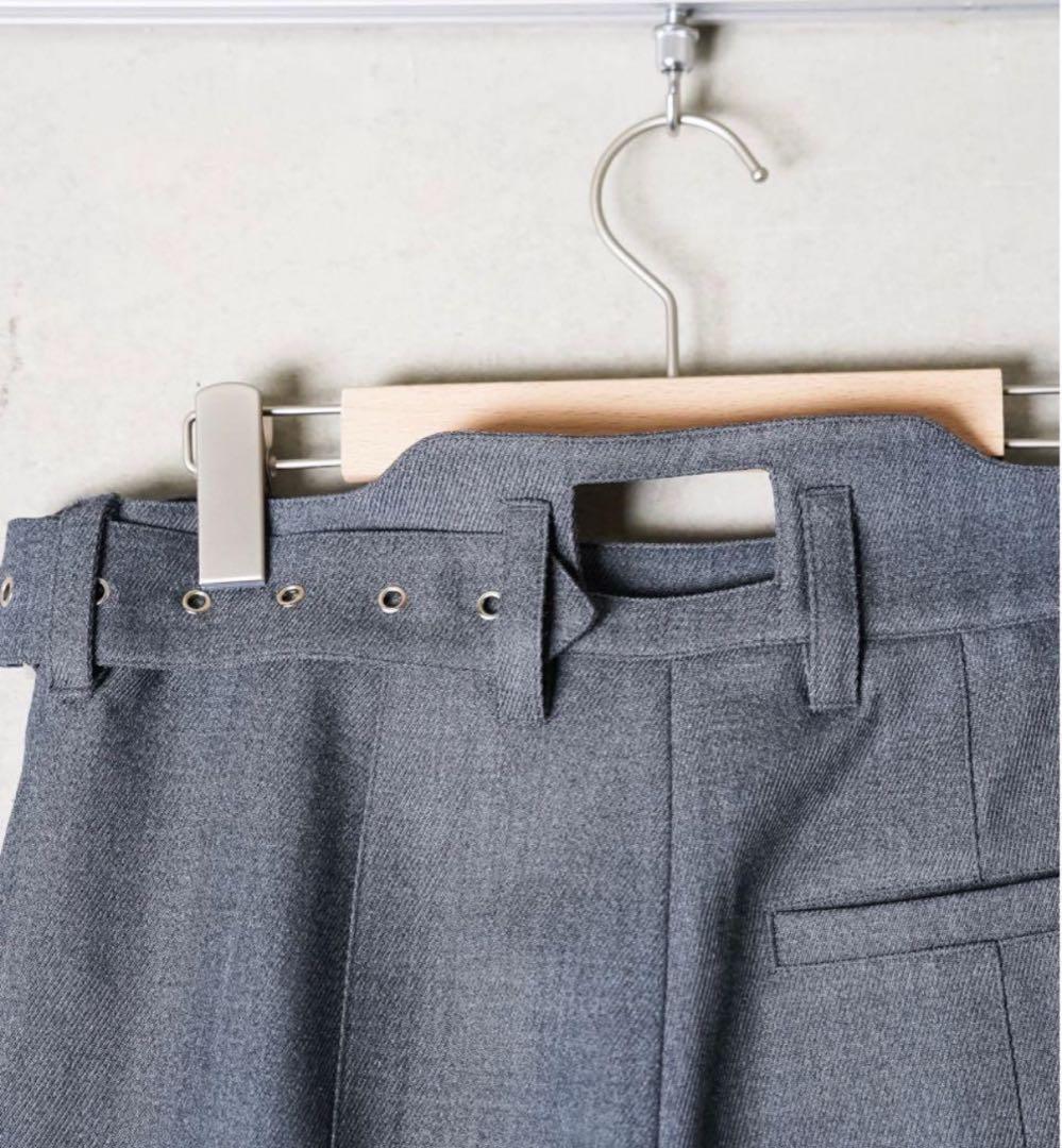 パンツ NULLUS 25ss Belted LargePleated Trousers