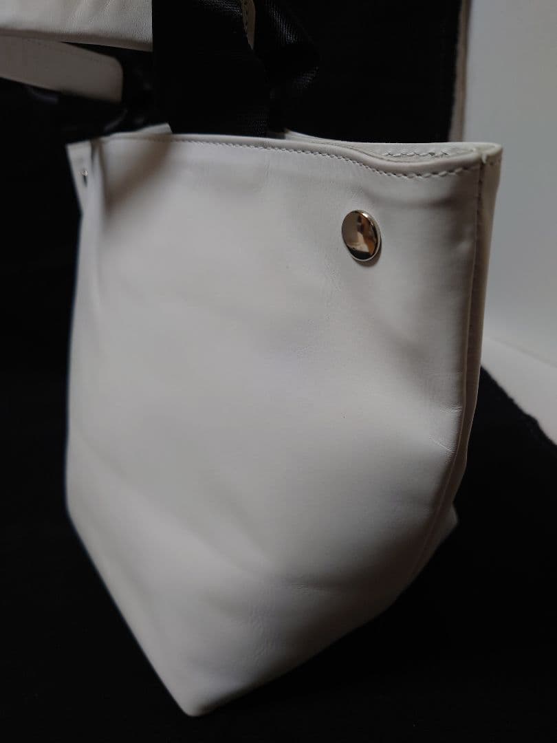 [美品]ONEMADEワンメイドトートバッグ　本革製ホワイト