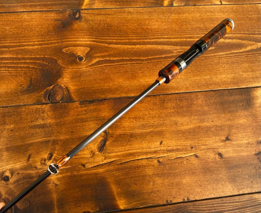 トラウトロッド　4ft9inch ウッドグリップ　ベイトテレスコロッド　渓流釣り