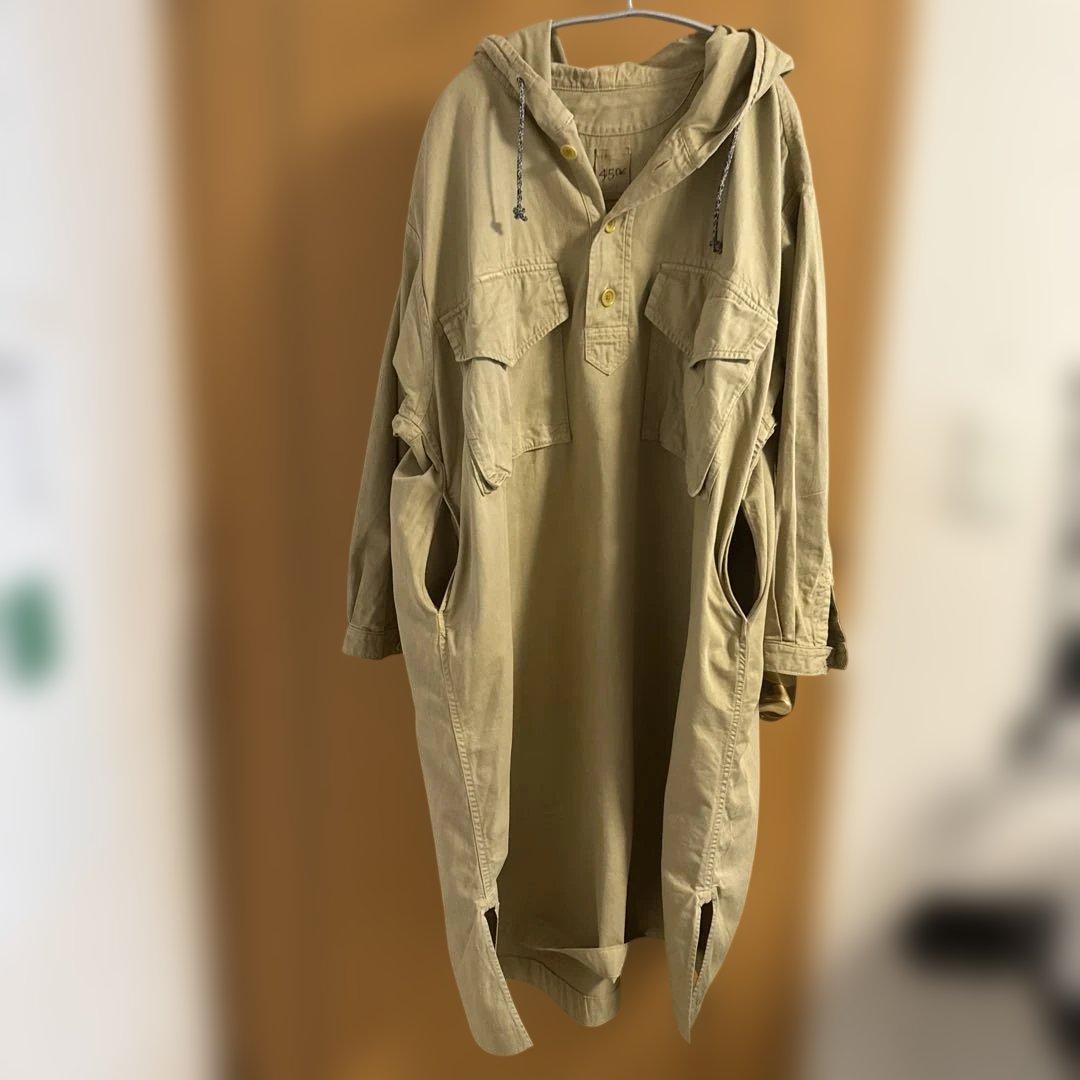 45R チノ フード付きワンピース ベージュ