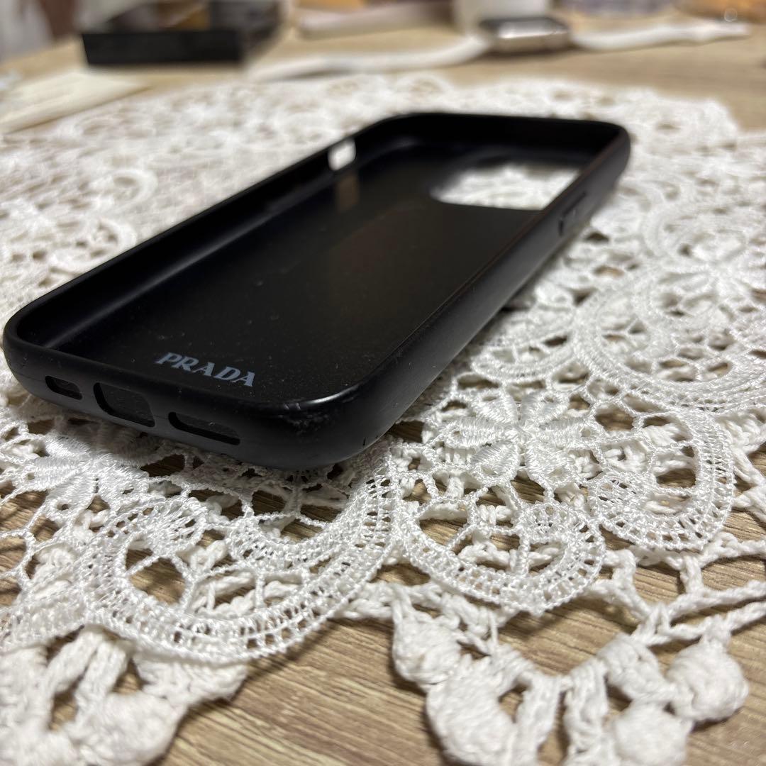 PRADA iPhone15pro ブラックレザー iPhone用ケース