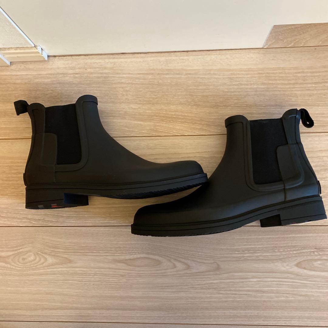 HUNTER ブラック レインブーツ UK 7