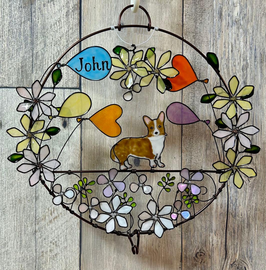 ピヨピヨ1028「お花と風船 ３連リース」「見上げる猫さん トイレリース」