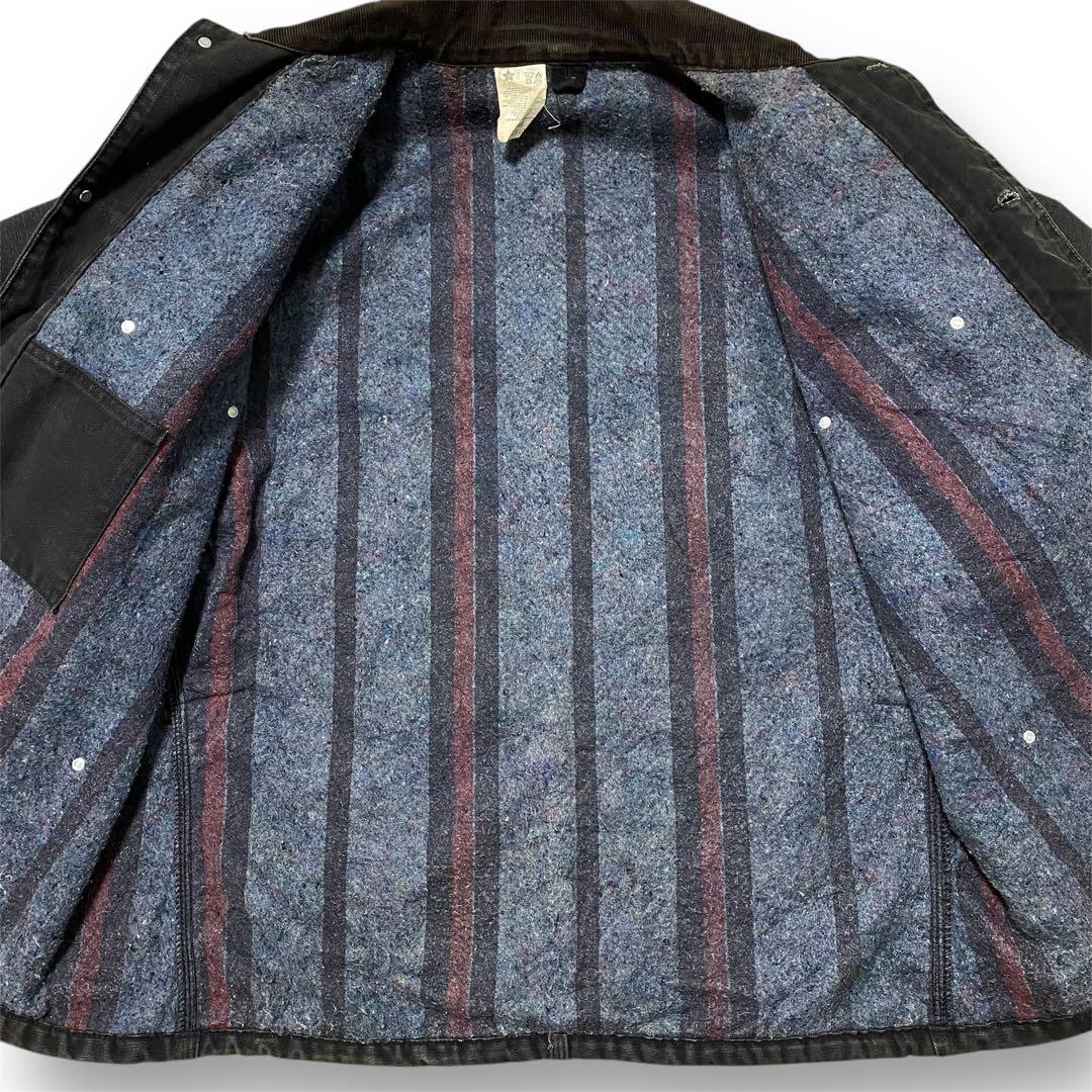 希少 星タグ Carhartt ミシガン チョアコート ブラック USA製 46