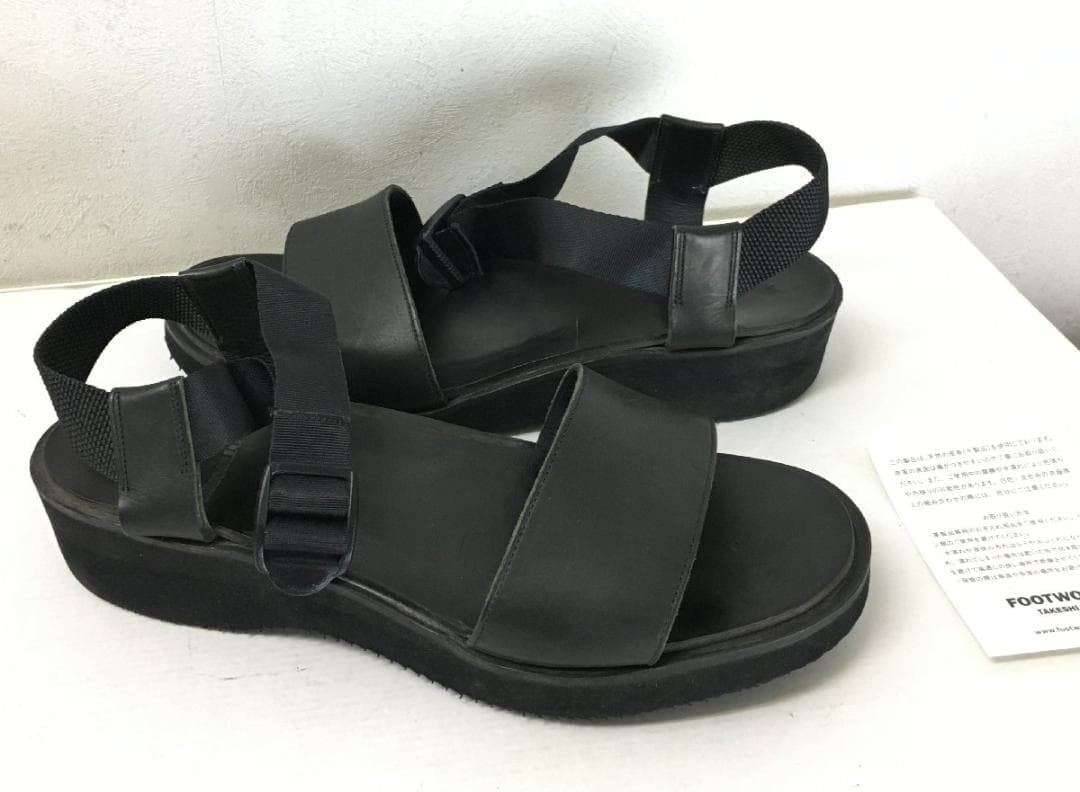 フットワークス 27.5 箱付き GUIDIレザー使用 上質 レザー サンダル