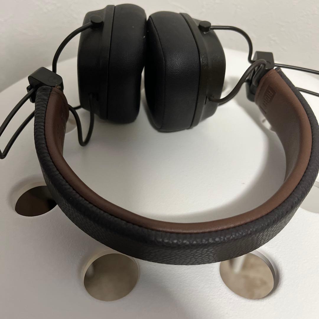 Marshall ブラックレザー ヘッドフォン