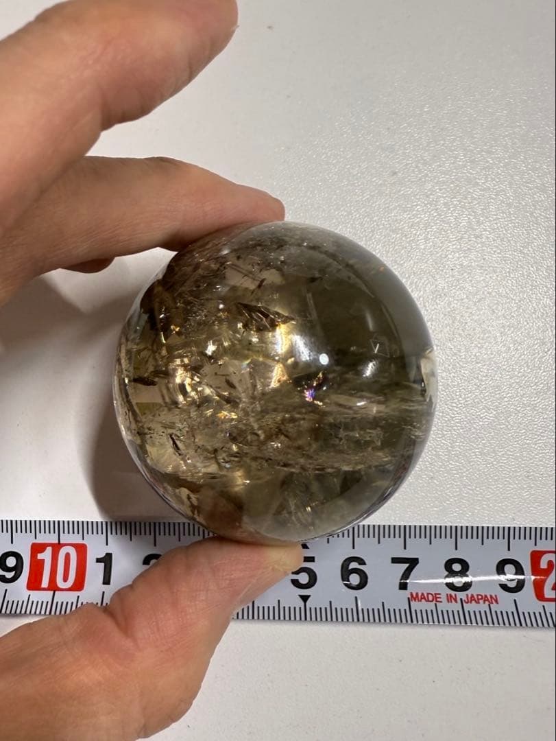 レインボー スモーキークォーツ スフィア 丸玉 虹沢山入