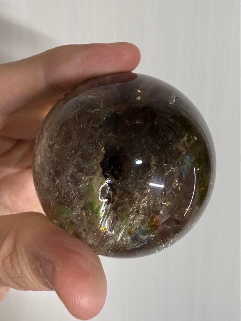 レインボー スモーキークォーツ スフィア 丸玉 虹沢山入