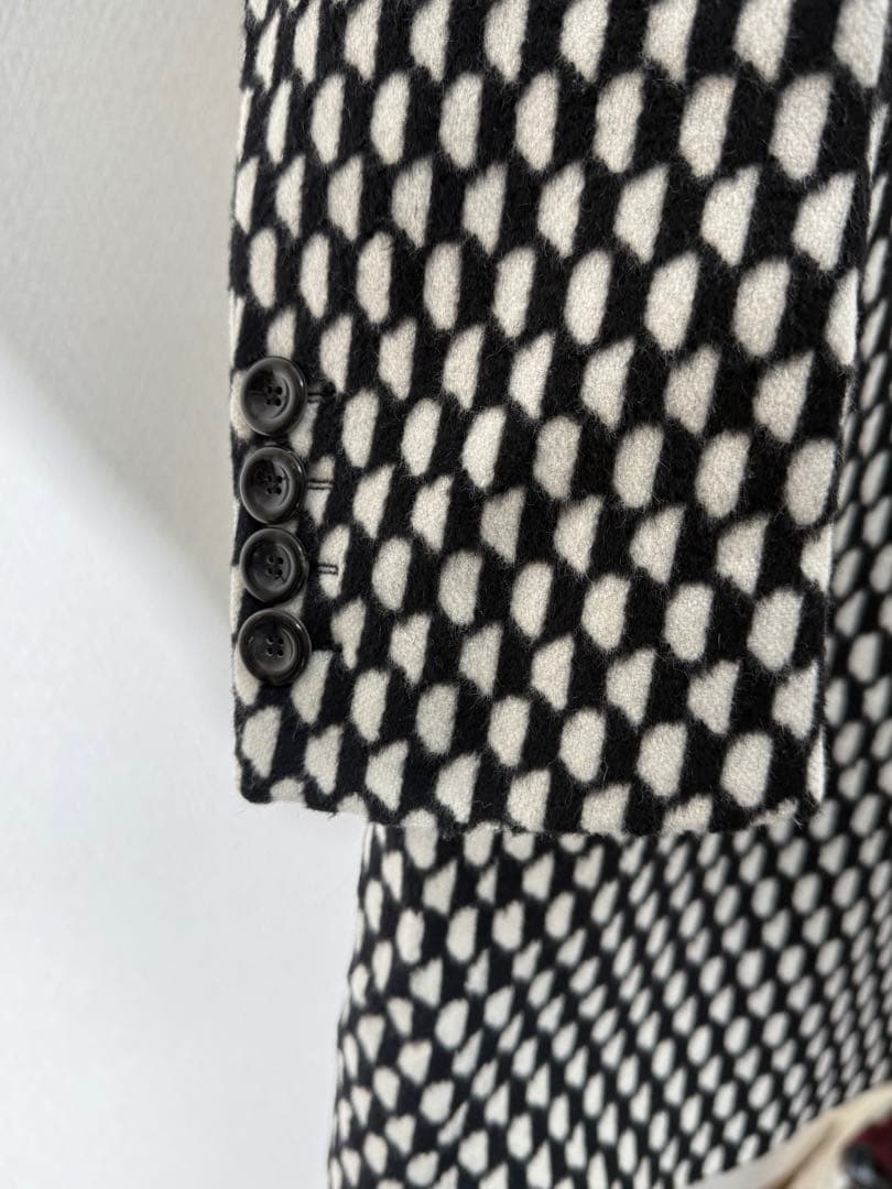 MAX MARA マックスマーラ 総柄ウールアルパカコート