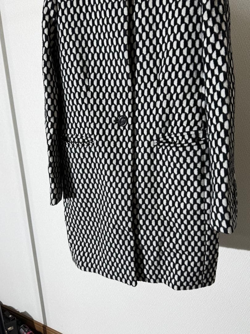 MAX MARA マックスマーラ 総柄ウールアルパカコート