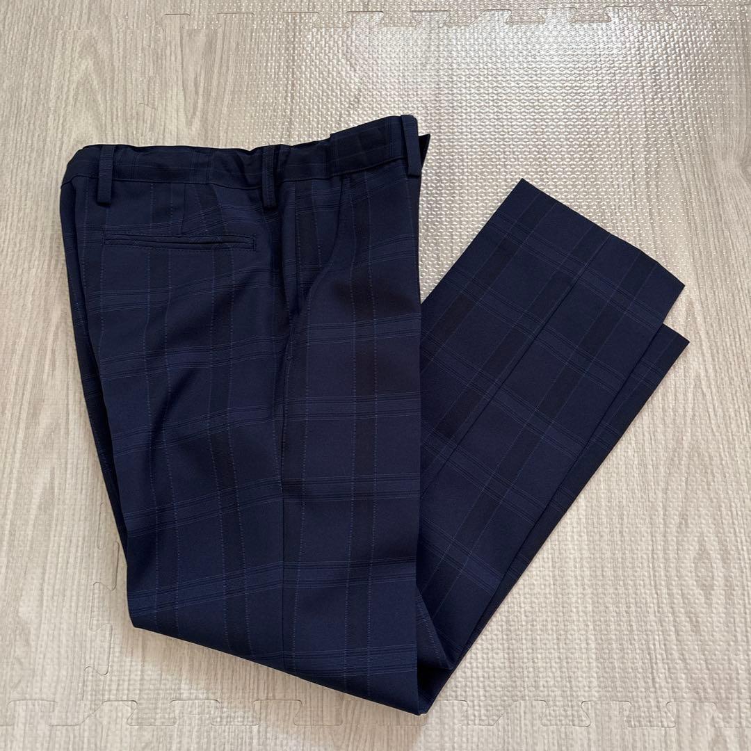 ワンダーファクトリー 140 男の子 スリーピース 5点 セットアップ紺チェック