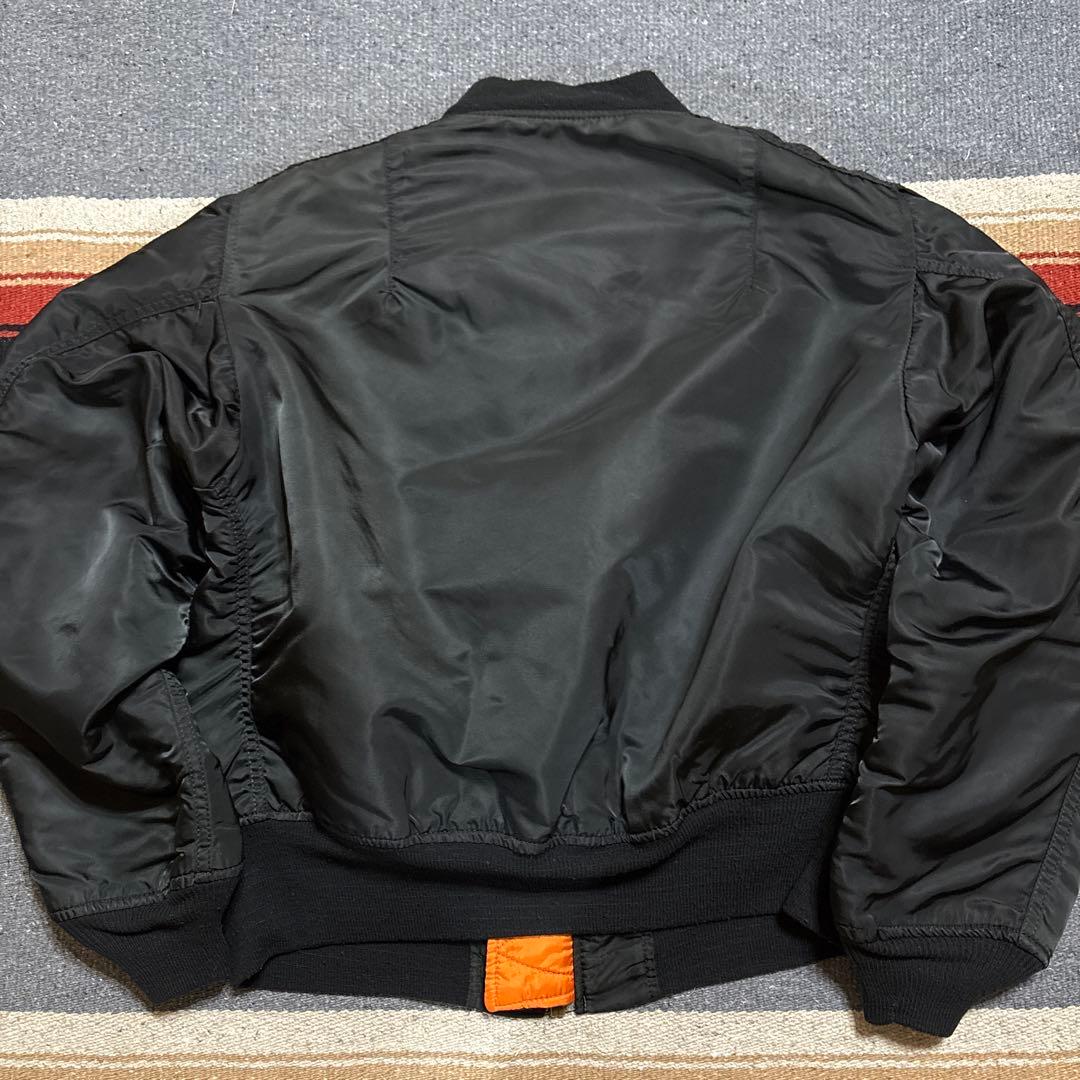 ALPHA INDUSTRIE MA-1 USA製　希少色　Ｍ　ブラック
