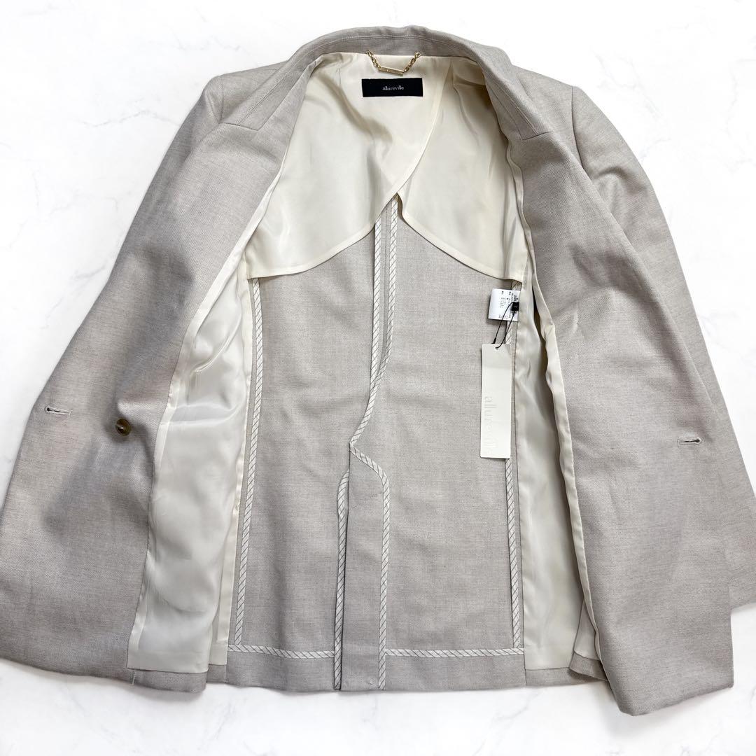 25年 allureville シャークスキンダブルブレストジャケット ベージュ
