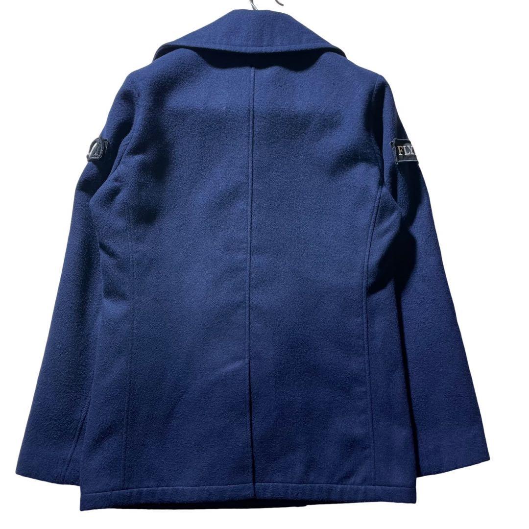 美品■schott ピーコート　ネイビー　裏地赤　L USA製