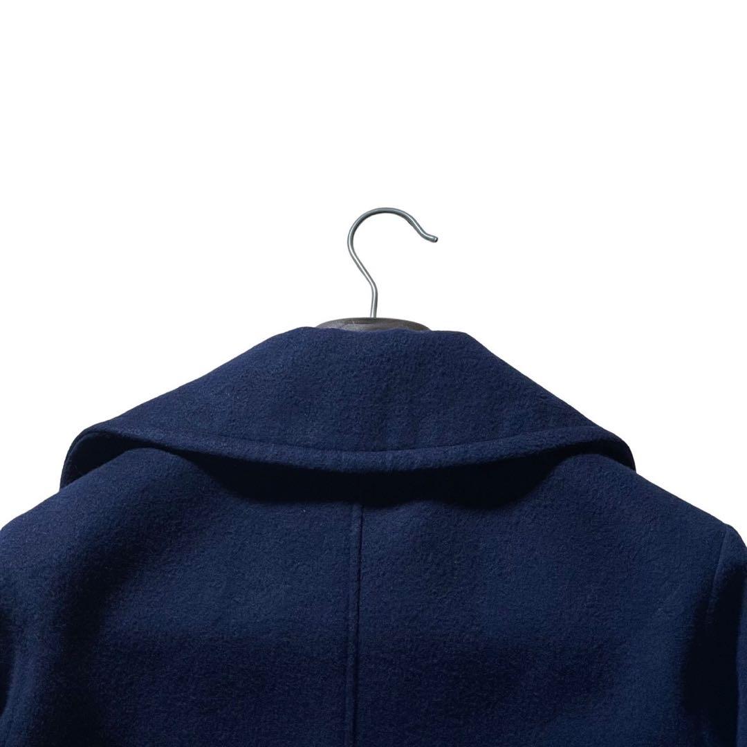 美品■schott ピーコート　ネイビー　裏地赤　L USA製