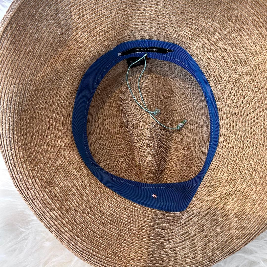 chisaki　折りたたみ可能ペーパーハット　ENRIE 麦わら帽子　リボン