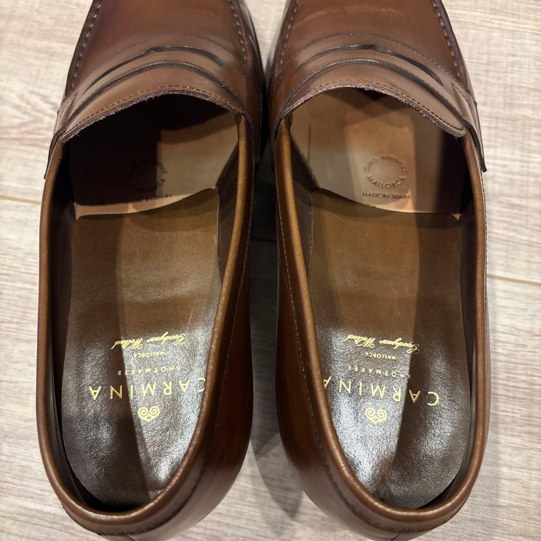 CARMINA ブラウンレザー ローファー7 2/1