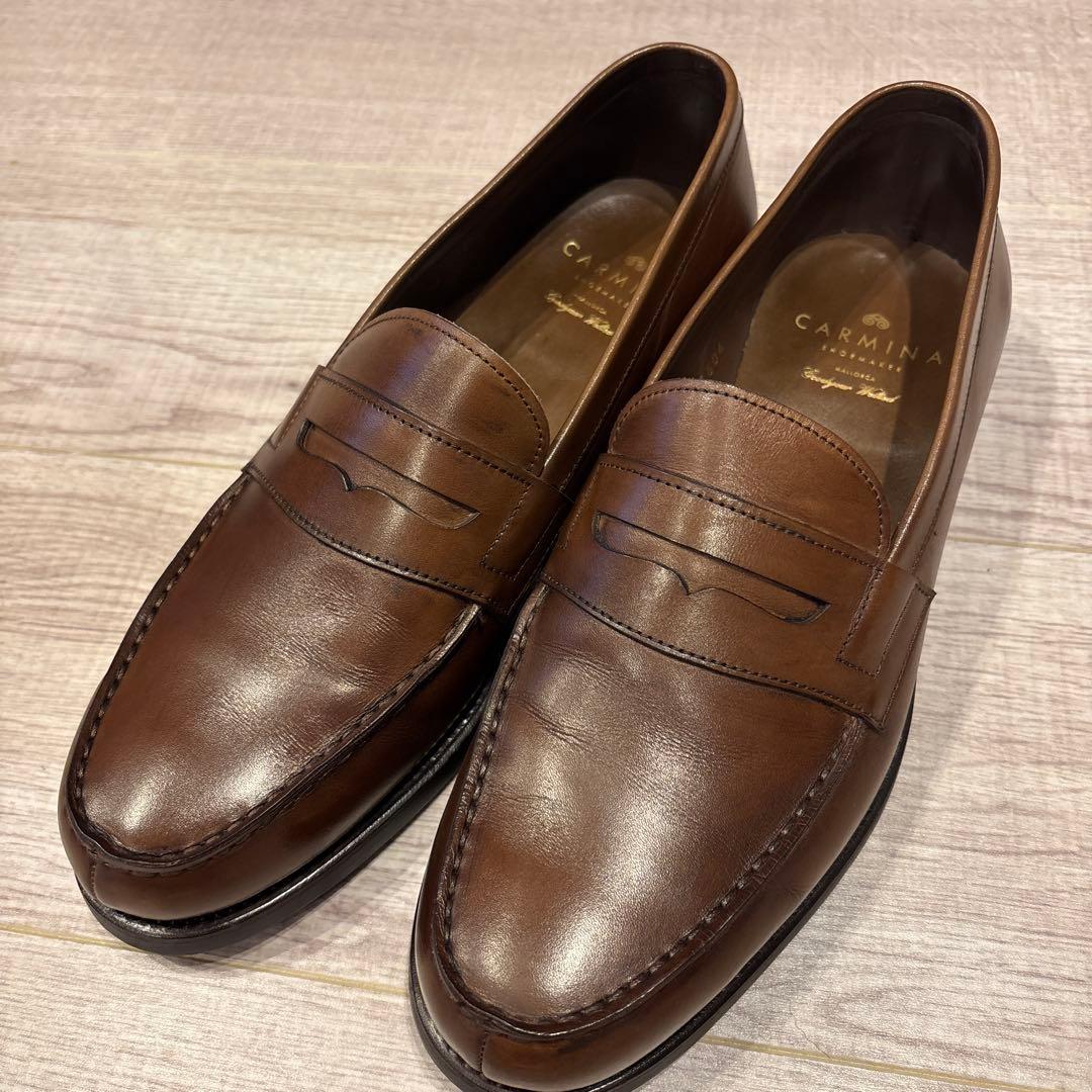 CARMINA ブラウンレザー ローファー7 2/1