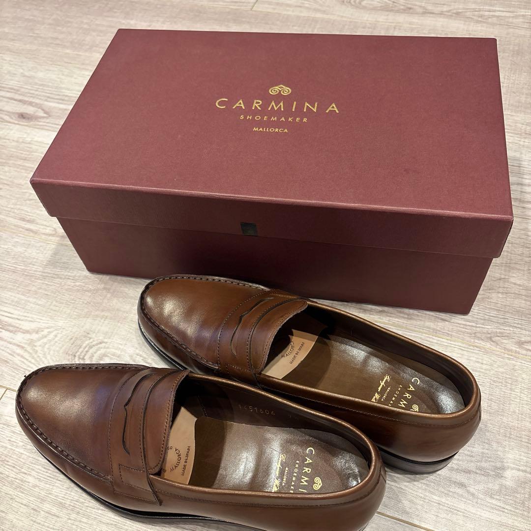 CARMINA ブラウンレザー ローファー7 2/1