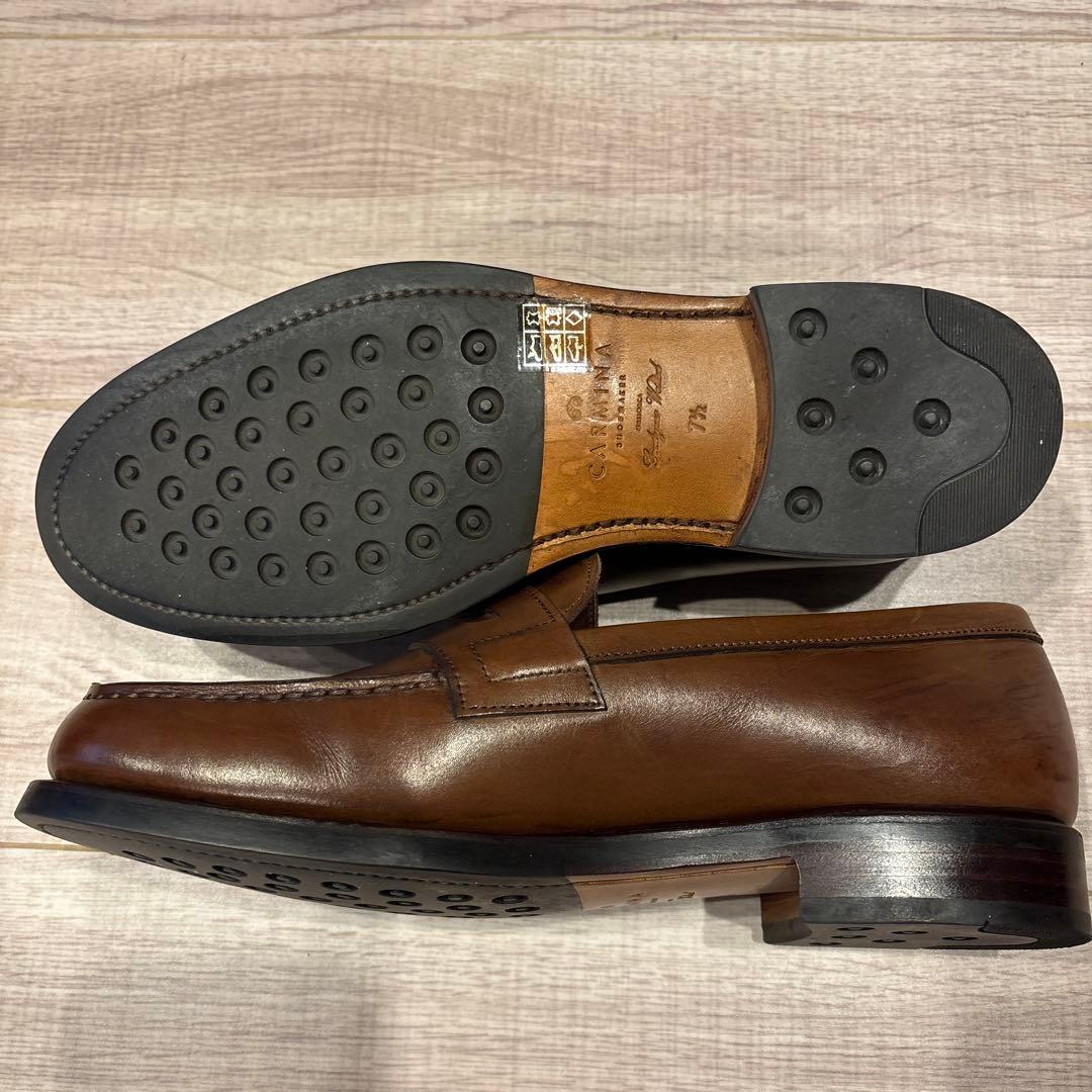 CARMINA ブラウンレザー ローファー7 2/1