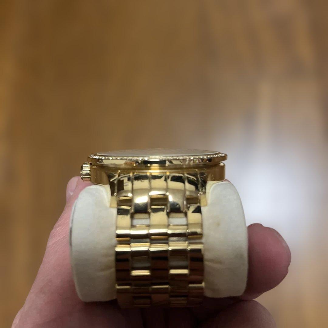 D&G ゴールド 腕時計 ストーン装飾付き