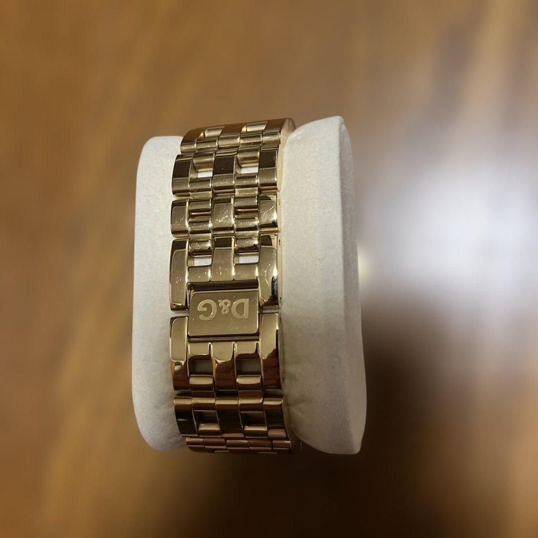 D&G ゴールド 腕時計 ストーン装飾付き