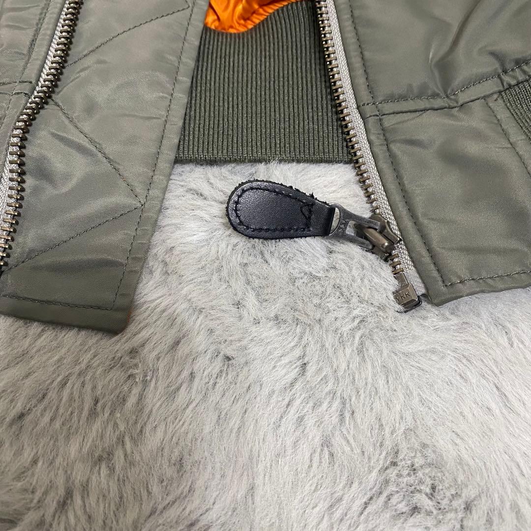 MA-1 フライトジャケット ワッペン付き XL カーキ ミリタリー