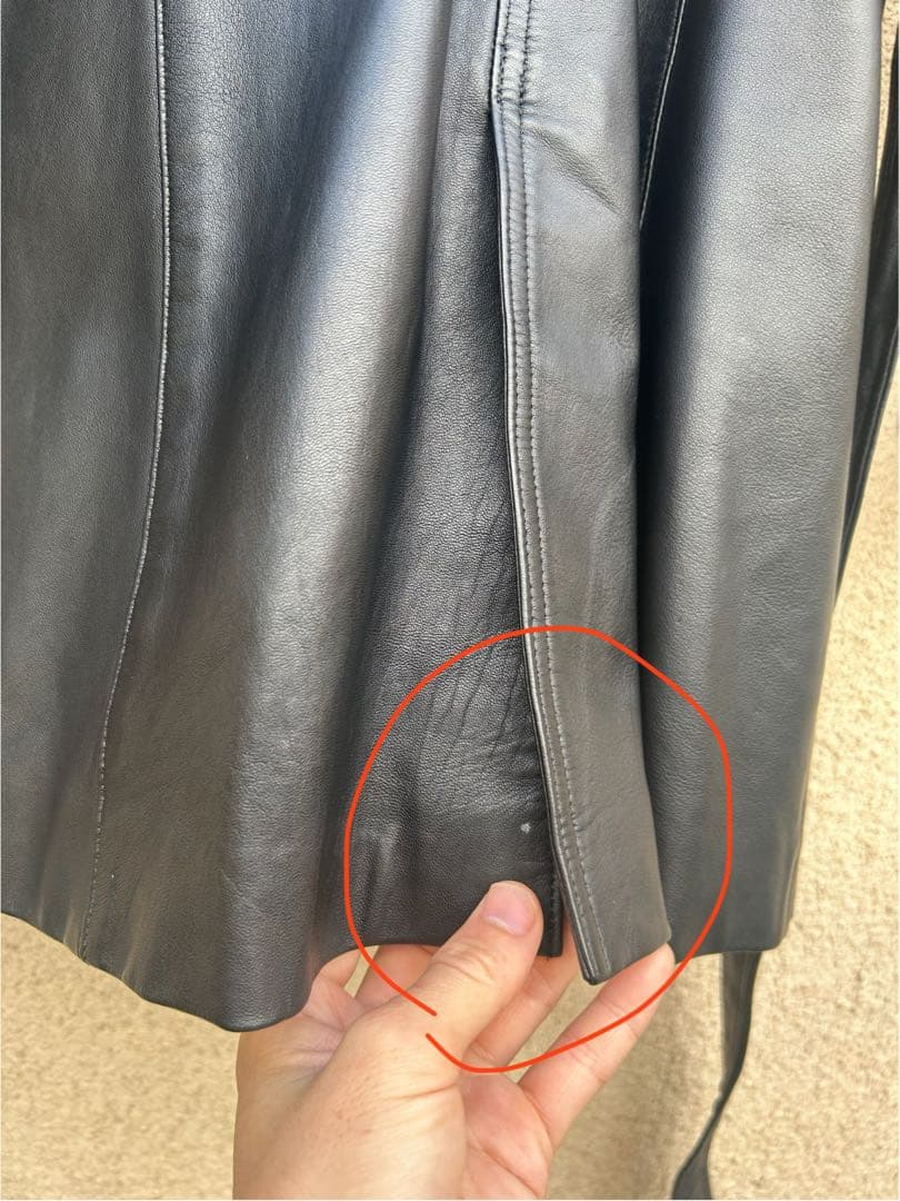 BALMAIN バルマン 本革 レザーコート ブラック ヴィンテージ