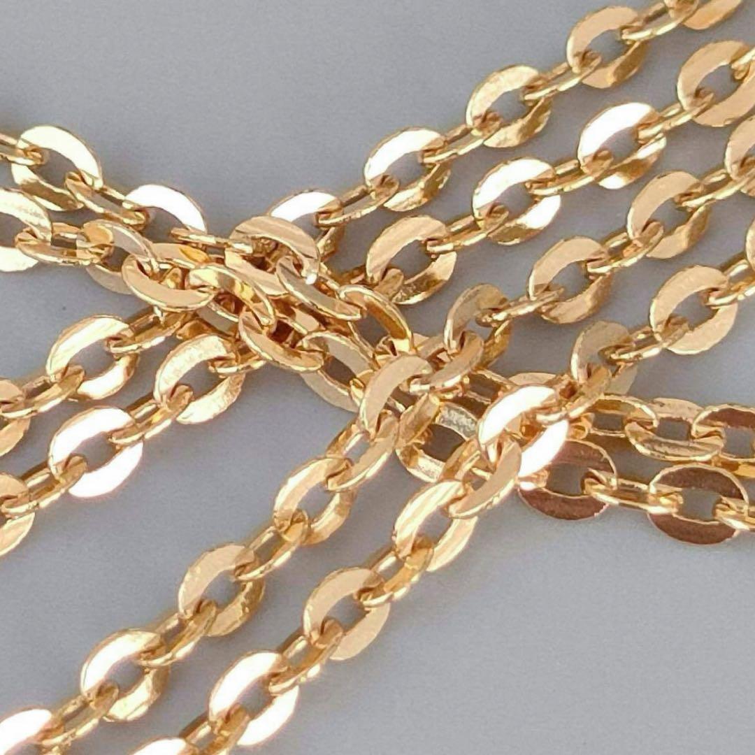 K18 ゴールド シンプル チェーンネックレス40cm