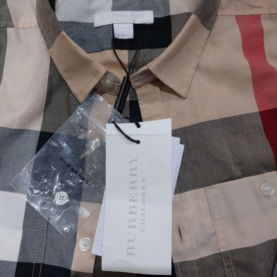 Burberry チェック柄 長袖シャツ 8Y