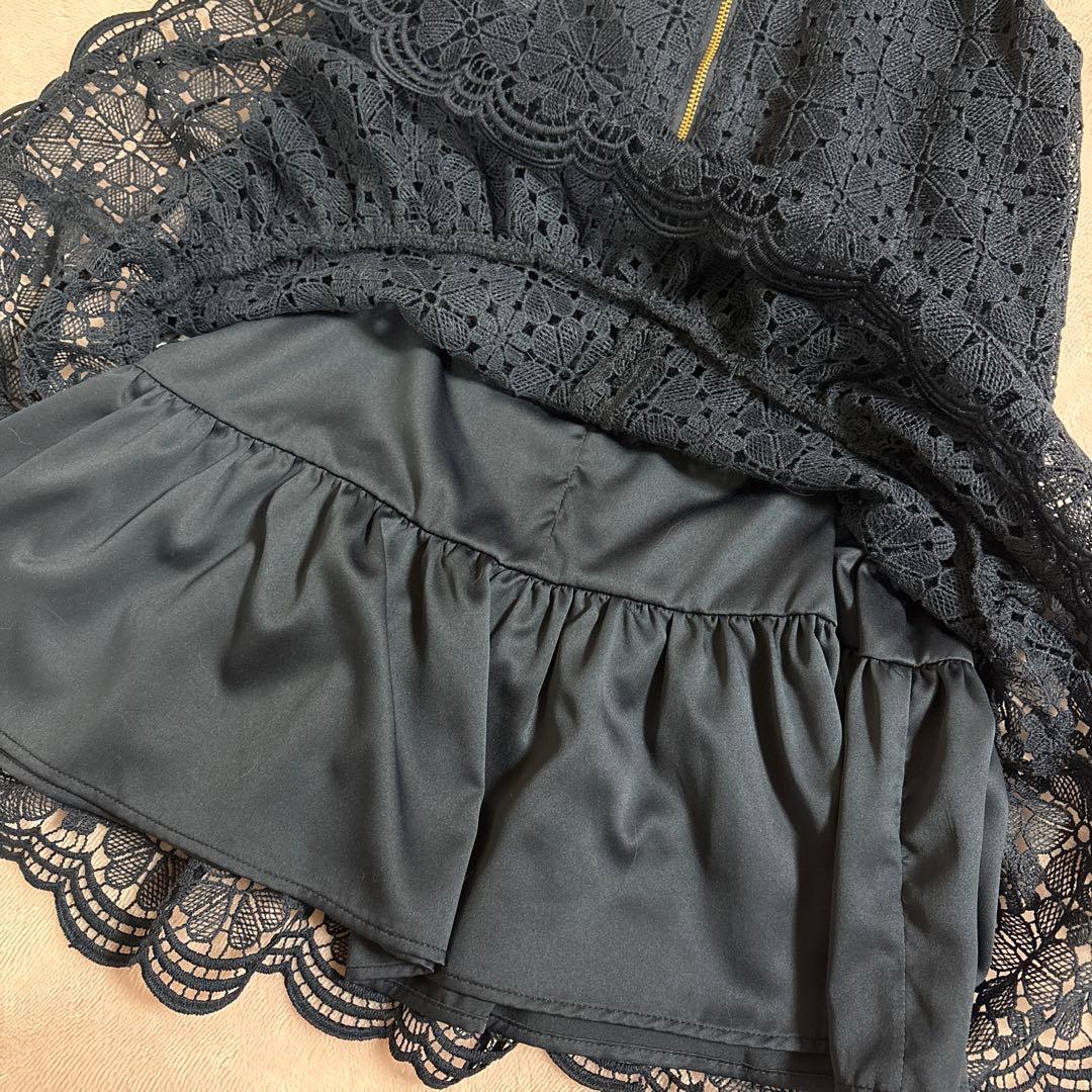 ケイトスペード レース ノースリーブ ワンピース ネイビー 襟付き 130