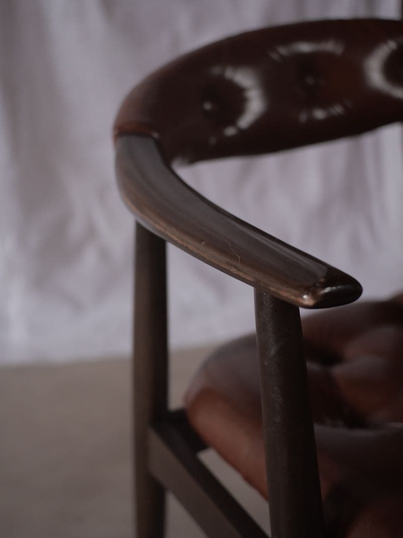 辻木工　辻製作所　アームチェア　椅子　古家具　古道具　アンティーク　昭和レトロ