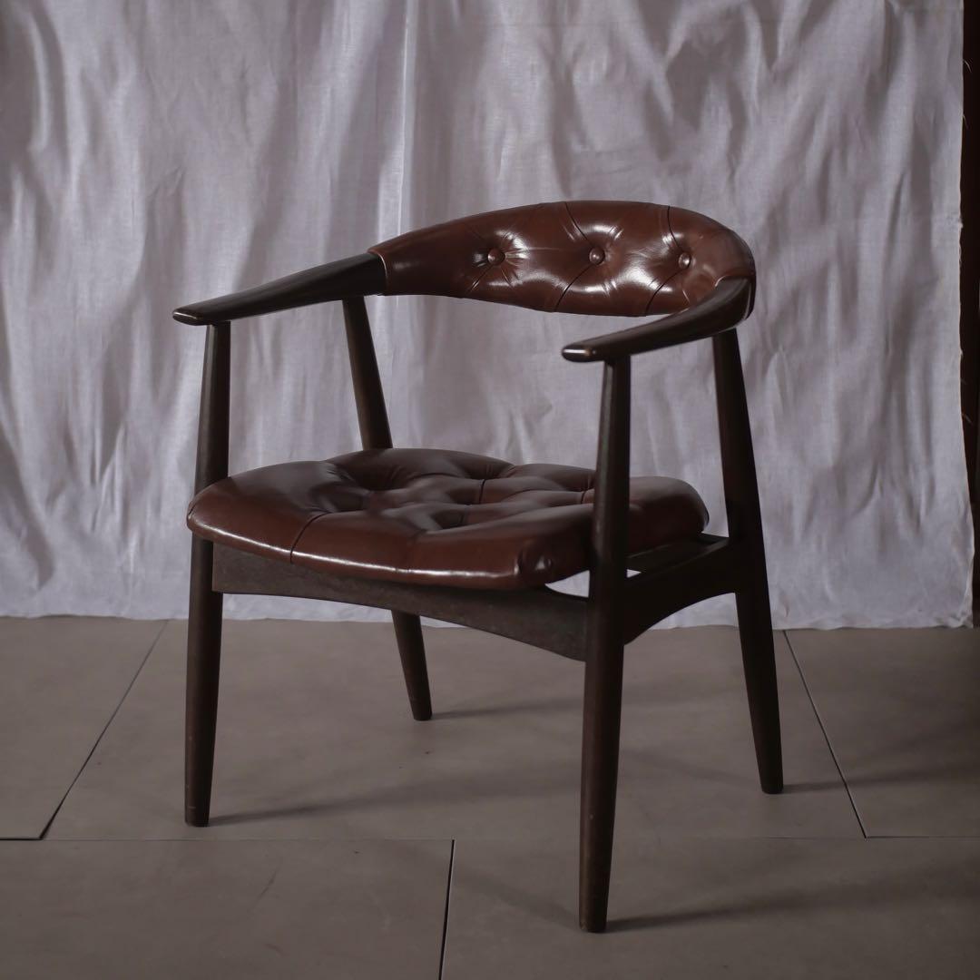 辻木工　辻製作所　アームチェア　椅子　古家具　古道具　アンティーク　昭和レトロ