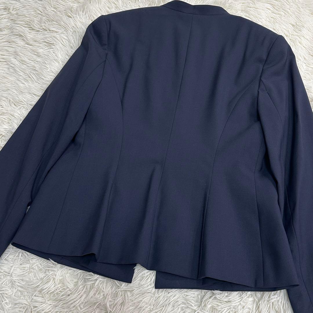 Theory セオリー スーツセット ノーカラー スカート ネイビー 4