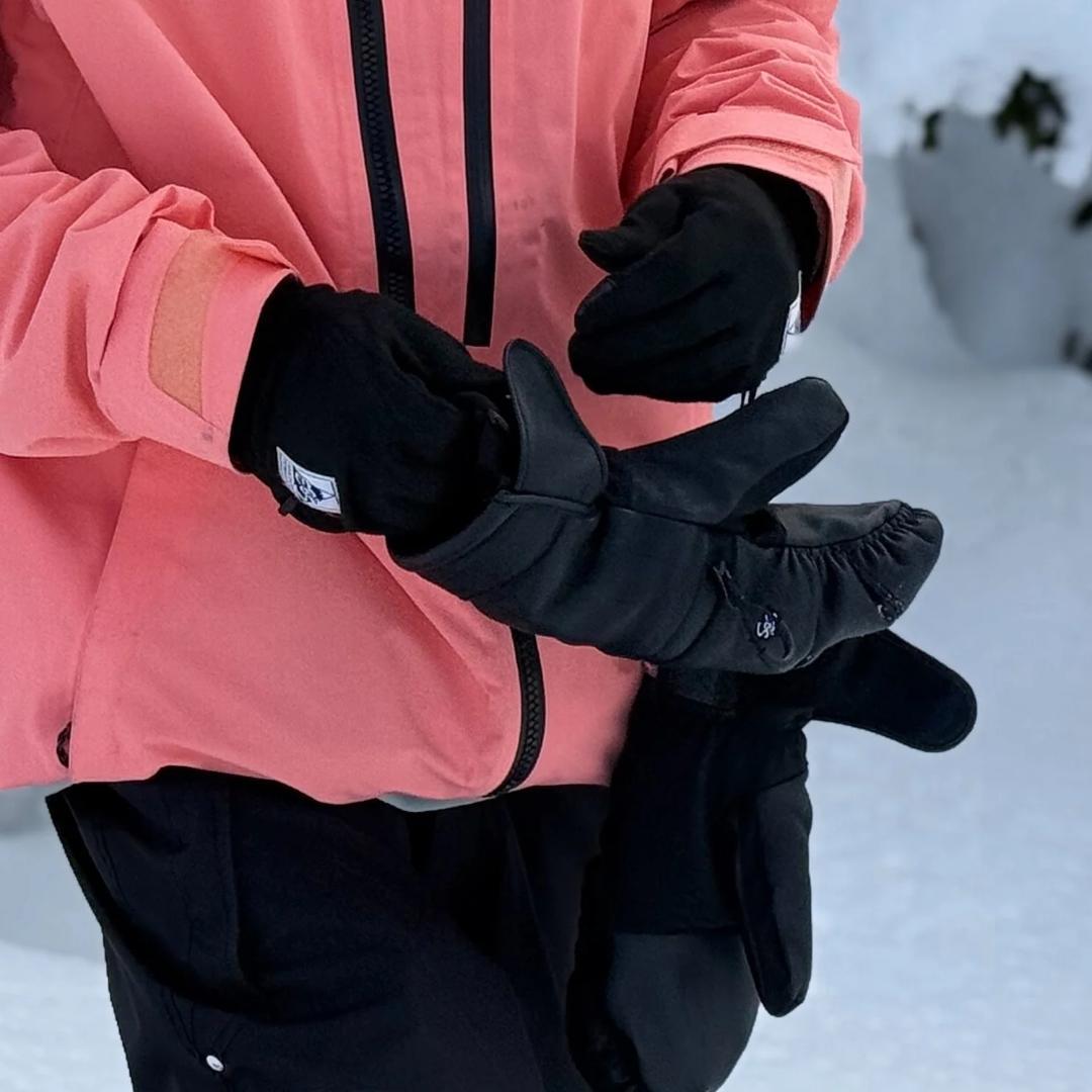 グローブ　スノーボード　スキー　新品　レザー　インナー付き　ジッパー　本革　S