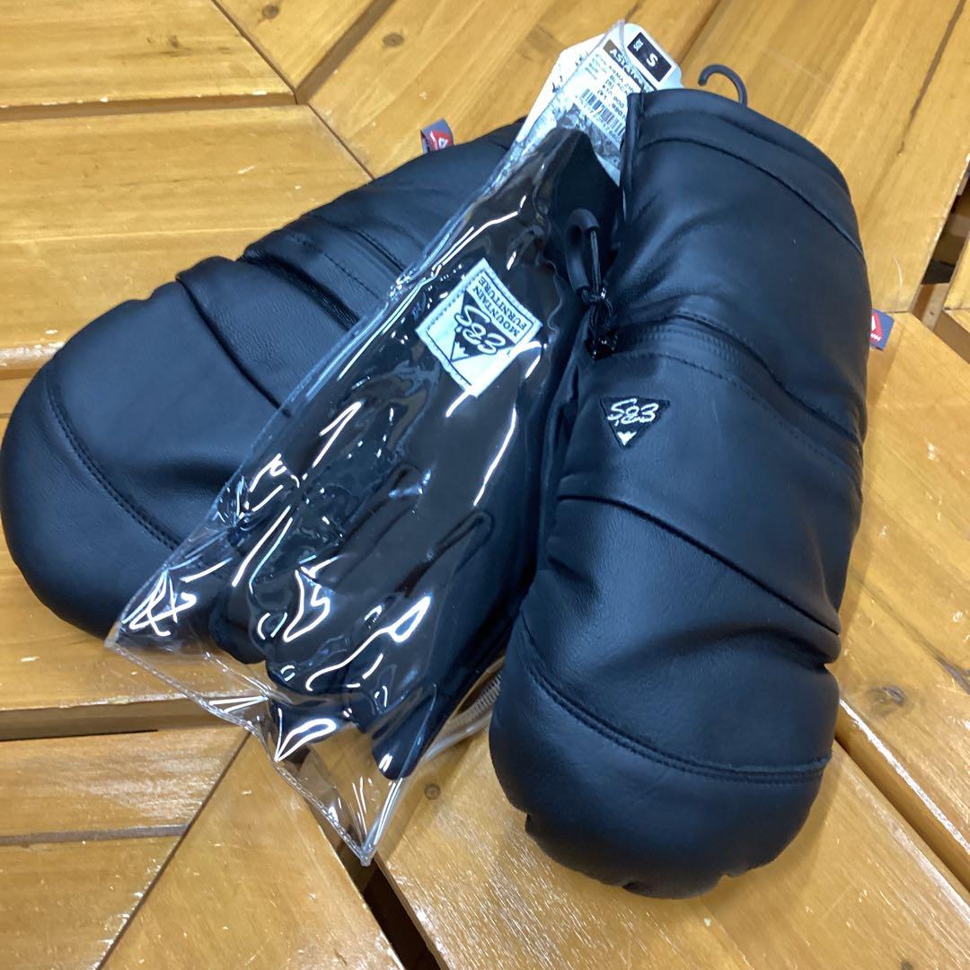 グローブ　スノーボード　スキー　新品　レザー　インナー付き　ジッパー　本革　S